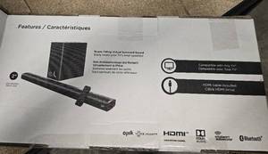 lot 1 image: Polk Signa S2 Universal TV sound bar and wireless subwoofer system