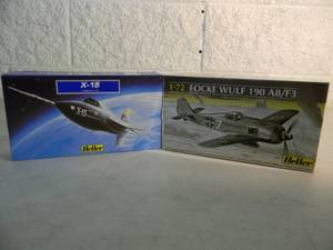 lot 20 image: NEW SEALED IN BOX - HELLER MODEL KIT 1130 SCALE X-15 #80202 & 172 SCALE FOCKE WULF 190 A8F3 #80235 - GREAT PIECES - SEE PICTURES