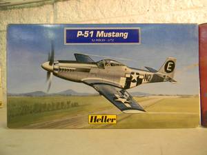 lot 21 image: IN BOX - HELLER MODEL KIT 172 SCALE P-39 AIRACOBRA #80271 & P-51 MUSTANG #80268 - GREAT PIECES - SEE PICTURES