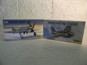 lot 22 image: IN BOX - HELLER MODEL KIT 172 SCALE HAWKER TEMPEST MkV #80274 & MESSERSCHMITT Me 163 KOMET #80237 - GREAT PIECES - SEE PICTURES