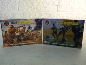lot 33 image: NEW SEALED IN BOX - AIRFIX MODEL KIT 172 SCALE WWII U.S. MARINES #01716 & WWII GERMAN INFANTRY #01705 - GREAT PIECES - SEE PICTURES