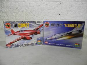 lot 38 image: NEW SEALED IN BOX - AIRFIX MODEL KIT 172 SCALE MiG 21 PF FISHBED-D #00101 & DH COMET #00013 - GREAT PIECES - SEE PICTURES