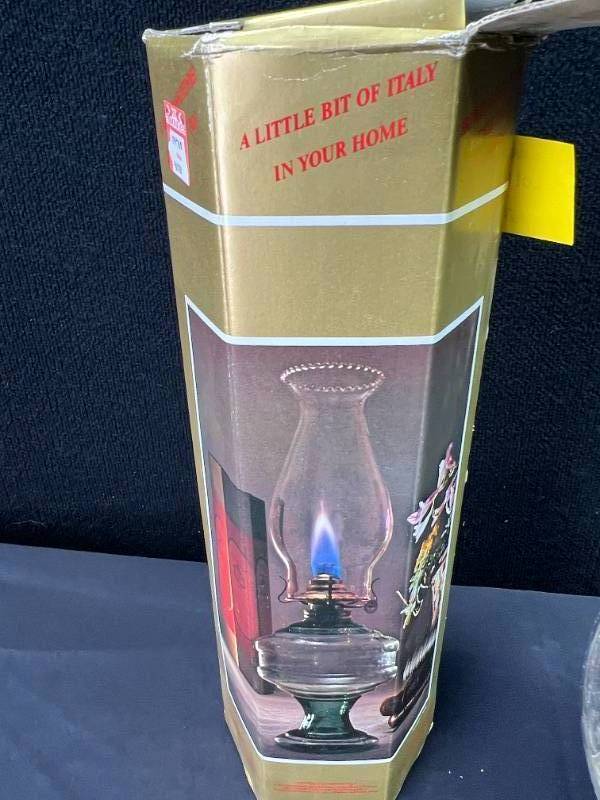 lot 1619 image: Hurricane Lamp With Box