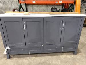 lot 131 image: Double 60 Bathroom Vanity