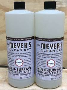 lot 25 image: Lot of 2 - Mrs.Meyers Multi-Surface Concentrate 32 Oz Bottles
