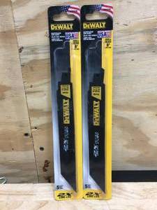 lot 65 image: Lot of 2 - Dewalt 8-In 2X Premium Metal Cutting Blade (5 Pack) Model # DWA4188