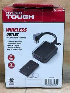 lot 113 image: Lot Of 2 - IndoorOutdoor Lighting Remote Control Operated Wireless 2 Ground Power Outlets