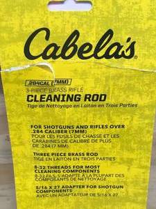 lot 119 image: Cabelas 3-Piece Brass Rifle Cleaning Rod .284 Cal (7MM) (Missing A Piece)