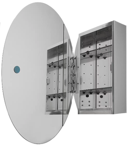 lot 150 image: Pegasus 24 in. W x 36 in. H Oval Medicine Cabinet with Mirror Model # 1002545330