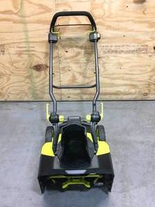 lot 141 image: Used RYOBI 40V HP Brushless 18 in. Single-Stage Cordless Electric Snow Blower With 6Ah Battery And Charger Model # RY40809