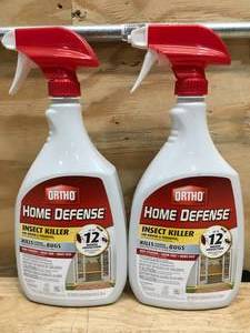 lot 187 image: Lot of 2 - 24 Fl Oz spray bottles of Ortho Home Defense insect killer