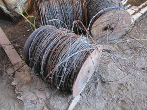 lot 9-A image: Rolls of Barbed Wire