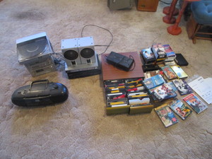 lot 80 image: DVD Player, Stereos, VHS Player, DVDs & VHS Tapes