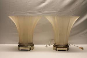 lot 5 image: Art Deco Style Tulip Lamps