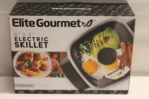lot 22 image: Elite Gourmet 8 x 8 Electric Skillet in Original Box