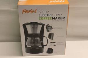 lot 23 image: Parini 5-Cup Electric Drip Coffee Maker in Original Box