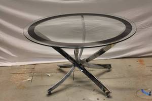 lot 30 image: Coaster Home Furnishings Yorkville Modern Glass Top Coffee Table
