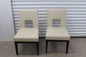 lot 38 image: Beige Pier One Contemporary Accent Chair for Home or Office