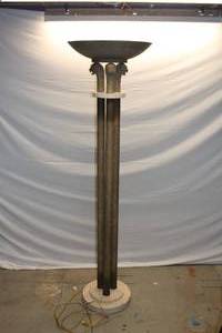 lot 44 image: Rare Etruscan Revival Lion Head Torchiere Floor Lamp