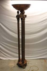 lot 48 image: Tall Torchiere Floor Lamp