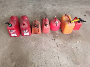 Gas Can Lot -- 7 PCS