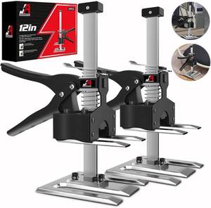 JANNIRESS Labor Saving Handle 2 Pack,12 in Construction Jack, Multifunctional Furniture Lifter Jacks for Installing Cabinets and Wall Tile Height Adjuster Handheld Tool, Load 440LBS