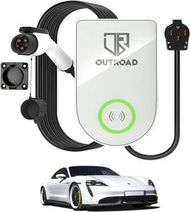 Outroad Level 2 Electric Vehicle (EV) harger up to 40 Amp, UL &Rosa Certified, IndoorOutdoor Electric Car Fast Wall Charging Station with 24FT Cable and NEMA 14-50Plug