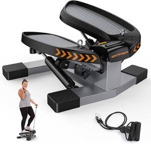 Sportsroyals Stair Stepper for Exercises-Twist StepperMini Stepper with Resistance Bands and 330lbs Weight Capacity