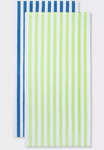 4 Packs Of 2  2pk Striped Beach Towels BlueGreen - Sun Squad