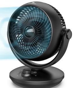 Dr. Prepare Air Circulator Fan for Bedroom, 8 Quiet Desk Fan, 70° Auto-Oscillating Vortex Fan,
