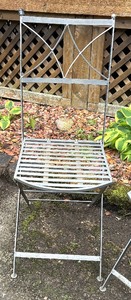 lot 202A image: Pair of Metal Folding Chairs