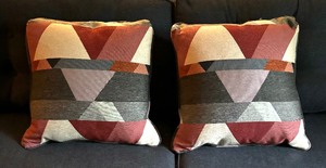 lot 154A image: Two Geometric Patterned Accent Pillows