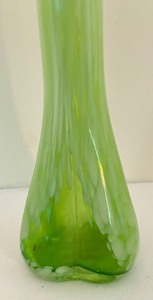 lot 29 image: Gorgeous Green Fenton Swung Glass Vase