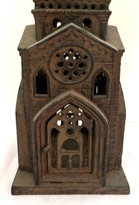 lot 167 image: Vintage Cast Iron Cathedral Lantern