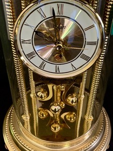 lot 123 image: Stunning Vintage Elgin Quartz Domed Full Quarter Hour Westminster Chime Clock
