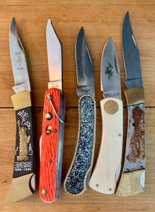 lot 125 image: Unique Variety of Vintage Pocket Knives