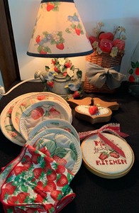 lot 103 image: Strawberries Galore Huge Lot of Strawberry Decor