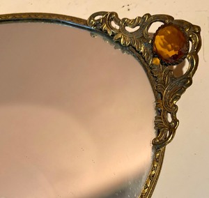 lot 59A image: Two Dainty Vanity Mirrored Trays