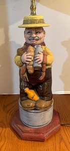 lot 195 image: Vintage Albertas Molds Russian Cossack Ceramic Lamp