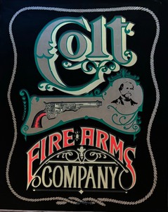 lot 203 image: Mirrored Colt Fire Arms Company Decor