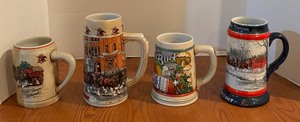 lot 206 image: Four Fine Budweiser Steins