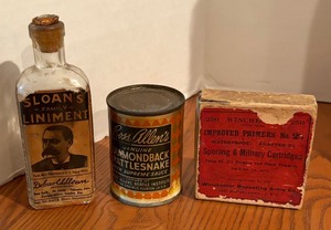 lot 215 image: Vintage Goodies including a Variety of Glass Bottles, Nabisco tin and More