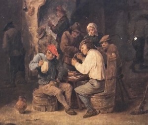 lot 229 image: Country Inn Vintage Print by Teniers