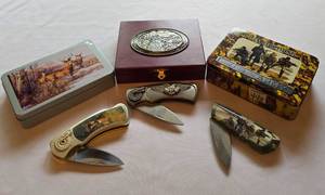 lot 240 image: Three Boxed Folding Knives