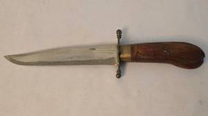 lot 287 image: Unusual Fixed Blade Knife with WoodMetal Case