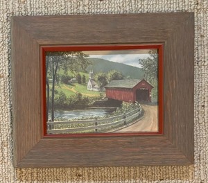 lot 231 image: Green Pastures, The Covered Bridge and Twin Pines Prints by Gene Pelham