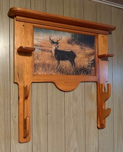 lot 291 image: Wooden Wall Mount Gun Rack