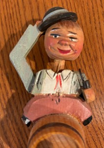 lot 292 image: Vintage Figural German Mechanical Cork Man