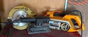 lot 317 image: Black and Decker 7 14 Circular Saw 7308, Finishing Sander 7448 and Belt Sander 7451