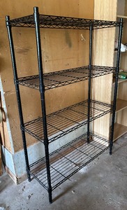 lot 318 image: Black Metal Shelf